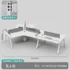 Escritorio de oficina creativo para empleados, escritorio de estación de trabajo de forma irregular que ahorra espacio, juego completo de escritorio y silla para personal de oficina, juego completo