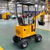 Exportado para a Europa: Escavadeira Doméstica com Rodas, Máquina para Cavar Valas e Plantio em Pomares, Microescavadeira de 1 Tonelada