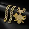 Pendente de caveira pirata personalizado transfronteiriço europeu e americano liga estilo hip-hop marca trendy masculina rap acessório de joia para colar