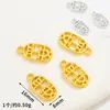 Colgante Geométrico de Aleación de Oro Estilo Chino Tradicional Chapado en Oro de 18 Quilates con Esmalte, Cuentas Espaciadoras de Plata, Cuentas Sueltas Accesorios para Joyería DIY