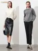 CANVAUS Suéter de Oveja de Punto para Mujer con Cuello Redondo Nuevo Otoño e Invierno Color Sólido Jersey Cálido Simple Ropa Exterior Suéter Interior