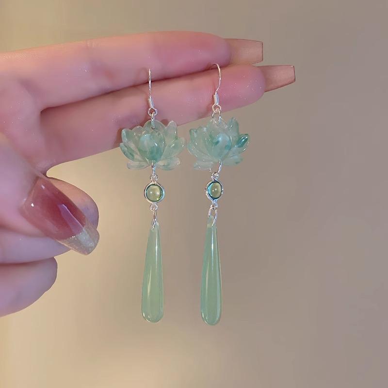 sku2_绿色水滴耳钩