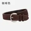 Cinturón Versátil Casual Estilo Coreano de Piel de Vaca para Mujer, Cinturón de Cuero Genuino Gamuzado para Jeans y Pantalones Casuales, Venta Directa desde Stock