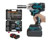 Chave Elétrica Brushless de Alto Torque Chave de Impacto a Lítio Trabalhador de Prateleira Marcenaria Reparo Automotivo Chave Recarregável Potente Canhão de Vento