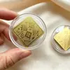 Hojas Populares de Lámina de Oro que Atraen Dinero para la Riqueza, Riquezas Rápidas y Ingresos Constantes; Pegatinas para Teléfono como Regalos Promocionales
