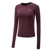 Ropa de Yoga Ajustada y Moderna con Letras Luminosas para Chicas Atrevidas, Camiseta Deportiva de Manga Larga de Secado Rápido para Fitness y Running