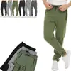 Colección otoño 2026 de marca independiente: Pantalones de estilo europeo y americano, minimalistas, de corte ajustado, atléticos, con bolsillos, de corte holgado, casuales y de pierna cónica.