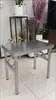 Mesa Plegable de Acero Inoxidable, Mesa Larga para Uso en Exteriores, Mesa Comercial Portátil para Mercados Nocturnos, Barbacoas y Montaje de Puestos, con Hueco Alto para Colocar Artículos