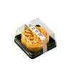 Caja de Empaque para Pastel de Luna de Mediados de Otoño Caja Individual Cuadrada con Blíster Base para Pastel Yema de Huevo Crujiente Pastel de Piel de Hielo Empaque para Horneado Casero