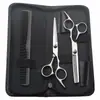 Tijeras de Peluquería para Uso en Casa, Tijeras Planas de Acero Inoxidable, Set de Tijeras Entresacadoras, Tijeras Profesionales para Cortar el Cabello, Fábrica Transfronteriza