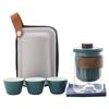 Juego de Té de Viaje de Vidrio Taza Express Portátil Un Tetera Tres Tazas Set de Bolsa Portátil Taza de Té Kung Fu para Exteriores Tetera