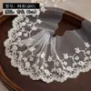 Encaje de malla de bordado soluble en agua de hilo de algodón blanco y albaricoque de 9 cm de ancho, accesorio de decoración para escote de ropa DIY hecho a mano