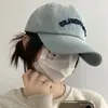 Gorra de Béisbol de Mezclilla para Mujer, Estilo Coreano, Versátil, Ala Ancha, Adelgazante del Rostro, Moderna, Estilo Japonés, Corona Suave, Sombrero para Circunferencia de Cabeza Grande