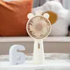 Popular Ventilador de Mano Mini con Orejas de Conejo, Recargable por USB, Portátil, Silencioso, Doble Uso para Escritorio, Ventilador Lindo, Al por Mayor en Stock