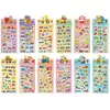 Pegatina de cuenta láser de mano Kapibala, dibujos animados para niños, bricolaje, sin cortes, tarjeta adhesiva, material decorativo