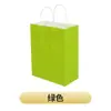 Saco de Papel Marrom para Embalagem Sacola Colorida de Papel Kraft Embalagem de Presente Estilo Ins Bolsa de Mão Logo Impresso Personalizado