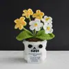 Boneca de Tecido Engraçada Popular Transfronteiriça Plantas Ornamentos de Mesa Plantas em Vasos de Lã Tricotados Buquê de Halloween Presentes