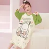 Bata de Noche para Niña Primavera y Otoño Algodón Puro Manga Larga Primavera y Otoño Invierno 2025 Nuevos Pijamas Madre e Hija para Niños Ropa de Casa para Niñas
