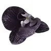 Flor de Falenopsis Individual Simulada 3D de Alta Gama PU Dorado Púrpura DIY Accesorios para Pared de Flores de una Sola Cabeza Material Floral Flor Artificial