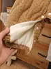 Enterizo acolchado de pato color caramelo para bebé en invierno, mameluco cálido con forro de polar, ropa de abrigo para recién nacido