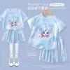 Verano Maravilloso Lindo Estilo Princesa para Niñas Dibujos Animados Lindos Conjunto Deportivo para Niños Secado Rápido Camiseta de Manga Corta y Pantalones Cortos
