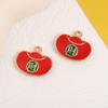 Accesorios de joyería de aleación DIY con gota de aceite Estilo chino Palabra de bendición de fortuna Placa Llavero Colgante Accesorios para pulsera
