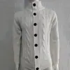 Suéteres de Otoño e Invierno Transfronterizos 2025 Amazon para Hombre Cardigan de Punto con Cuello Alto Suéteres Tops Estación Europea para Hombre