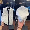Novo Colete Masculino de Outono, Gola Alta, Zíper, Cor Sólida, Casual de Negócios, Fino, Slim Fit