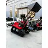 Cultivador de Micro-Tiller Pequeño de Cuatro Ruedas Invernadero Campo de Arroz Rotocultivador Tipo Oruga Excavación de Suelo Suelto Fertilizante Apl