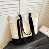 Bolso Tote de Lona de Gran Capacidad Al Por Mayor Bolso de Mano para Mujer Compras Promocional Publicitario Impresión a Color Bandolera Hombro