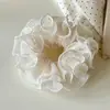 Novedad Primavera/Verano 2026 Scrunchie de Encaje Fresco con Malla Esponjosa y Borde Fruncido, Accesorio para el Cabello Atmosférico