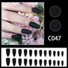 Color Sólido Simple Arte de Uñas Sentido Avanzado Removible Blanco Acabado 24 Desnudo Negro Blanco Rojo Armadura Vestida