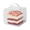 Caja de Embalaje Transparente para Pastel con Asa Caja para Pasteles Mousse de Repostería de 4 pulgadas Cajas para Repostería de Macarons Cajas Desechables para Postres
