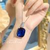 Nuevo colgante azul real de paloma rojo sangre, pendientes Caibao cuadrados de gran tamaño en quilates, anillo Paraiba, traje de diamante verde para mujer