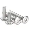 En Stock, Envío Inmediato: Tornillos de Acero al Carbono Niquelado de Cabeza Plana Biselada con Hueco Hexagonal M2~M8, Pernos para Muebles de Cabeza Plana Biselada