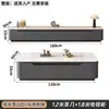 Mueble de TV de Piedra Sinterizada Sala de Estar Hogar Nuevo Estilo 2025 Lujo Ligero Sensación de Alta Gama Apartamento Pequeño Combinación de Mesa de Café de Madera Maciza y Mueble de TV