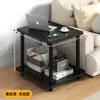 Mesa Cuadrada Pequeña para Sala de Estar, Uso en Casa, Junto al Sofá, Estilo Vintage, Forma Cuadrada, 60X60, Mesa de Café Pequeña, Mesa Auxiliar