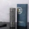 Taza aislada de titanio puro, una botella de agua recta de lujo y alta gama, viene en una caja de regalo para negocios, una taza de titanio portátil para preparar té, y actualmente está en stock