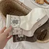 Meias Fair Isle Retrô Femininas Meia-panturrilha Desenho Animado Fofas Flockagem Cachorrinhos Estilo Coreano Laço Meia de Algodão Meia-panturrilha Zhuji