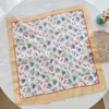 Nuevo Pañuelo Cuadrado Pequeño de Algodón y Lino Floral para Mujer, Artístico, Fresco, Estilo Pastoral Diadema Decorativa, Pañuelo para la Cabeza, Pañuelo para el Cuello, Pañuelo de Seda
