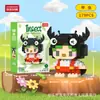Compatible con Bloques de Construcción de Micropartículas Lego Muñecos de Dibujos Animados Educativos para Niños Ensamblaje Escritorio Celebridad de Internet Puesto Callejero Juguetes al por Mayor