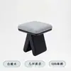 Banqueta de Maquiagem Estilo Vintage Italiano Simples de Luxo Nórdico Madeira Maciça Banqueta de Chá Estilo Artístico Retrô Banqueta para Trocar Sapatos Sala de Estar