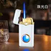 Nuevo Producto Hf719 Encendedor a Prueba de Viento de Inyección Directa con Llama Azul Transparente, Portátil para Uso en Exteriores, Elegante y Duradero, Ideal como Regalo para Amigos