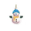 Muñeco de Nieve Transfronterizo Decoración Plana Acrílica Adornos para Árbol de Navidad Decoración Festiva Adornos para Fiestas Navideñas Adornos Colgantes