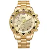 Reloj de Moda para Hombre de Venta Caliente en Comercio Exterior con Decoración de Tres Ojos, Reloj Casual con Correa de Acero Aleado, Reloj Simple para Hombre al por Mayor