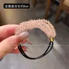 Diadema de Lujo Súper Hada Accesible, Goma para el Cabello de Cristal de Gama Alta, Diadema de Flores, Nueva Goma Elástica de Alta Elasticidad para Mujer, Goma para el Cabello de Bola Alta