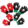 Guantes de Invierno Rojos de Punto Cálidos con Pantalla Táctil, Lindos para Niños, Niñas, Estudiantes, Vacaciones, Navidad, Regalo para Personas Mayores