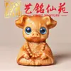 Adornos Creativos de Madera de Ciprés para DIY de los Doce Signos del Zodíaco, Decoración de Escritorio Yiming Xianyuan, Artículos de Regalo para Sostener en la Mano