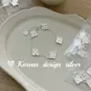 Joia Estilo Celebridade da Internet Dongdaemun Coreana Prata Esterlina S925 Lantejoula Trevo de Quatro Folhas Patchwork Pulseira Super Brilhante e Versátil