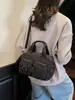 Bolso de Mano Cuadrado Pequeño Informal Estilo Coreano para Mujer, Nuevo Bolso Cruzado Versátil de Moda de un Solo Hombro, Bolso Almohada de Tela de Nylon con Múltiples Bolsillos